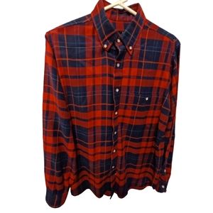 Lobo by Pendleton Red And Blue Plaid button down Shirt womens size medium